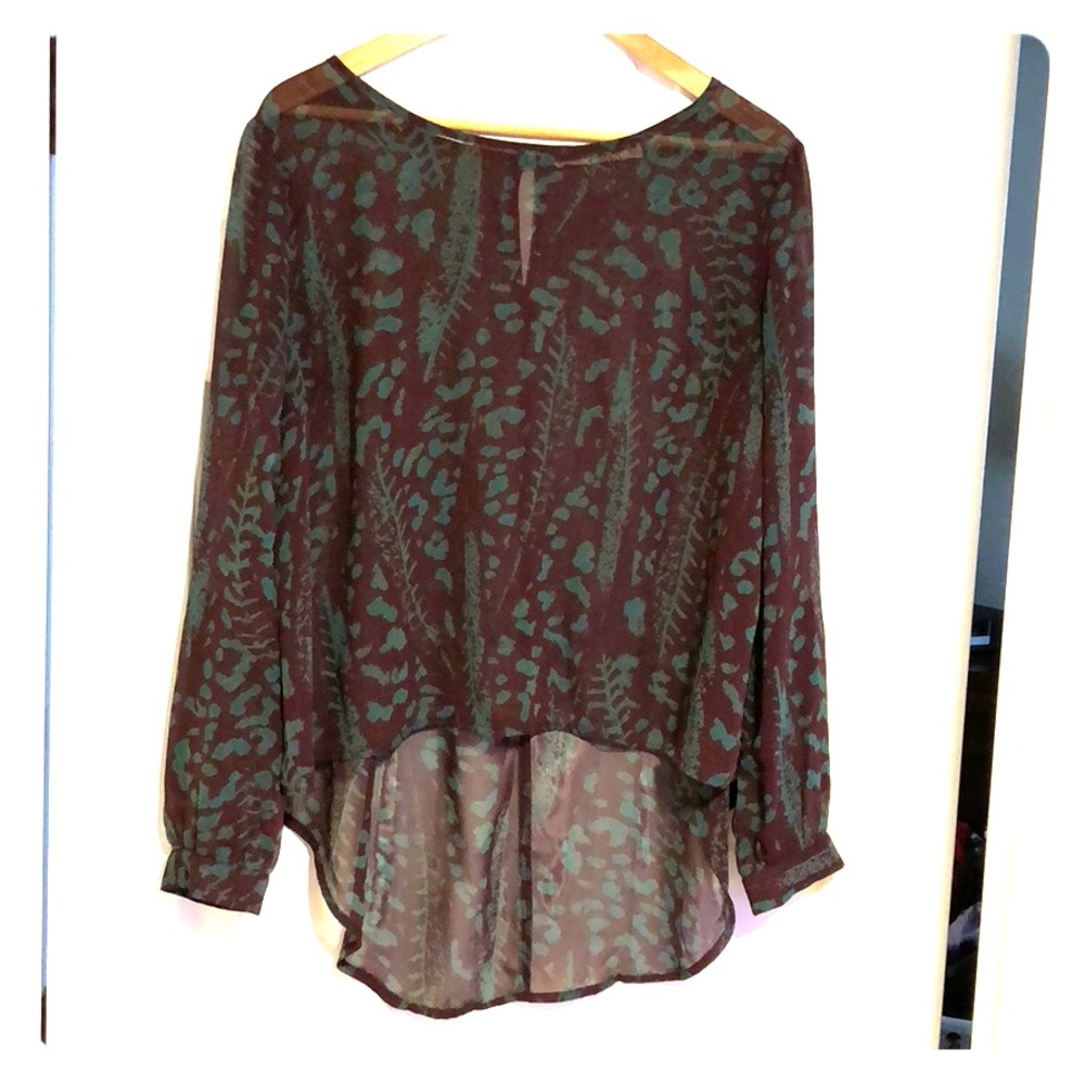 High - low sheer top